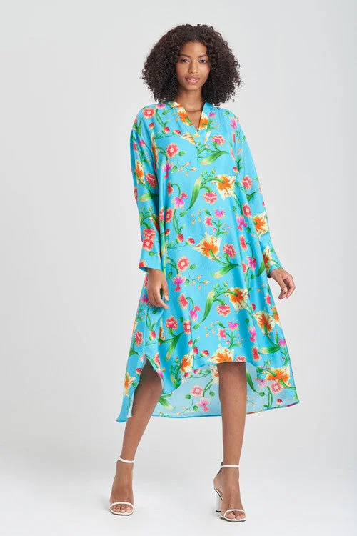 Polyester maxi dresses for easy - care and durability Polyester maxi dresses for easy - care and durability Chikayo-Obi Silk Oversized Shirtdress