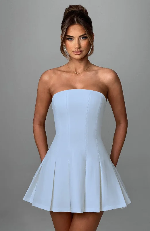 Mini dresses with fringe for a bohemian style Bryony Mini Dress - Blue