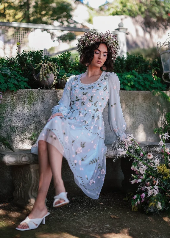 Midi dresses with wrap - around skirts for a customizable fit Elina Dress