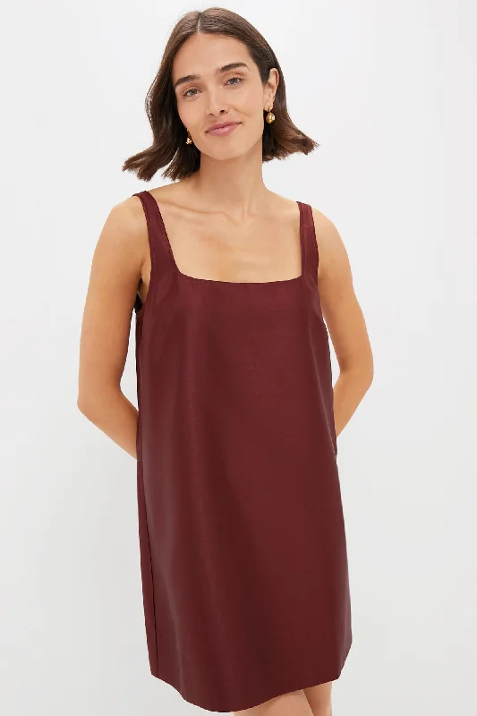 Midi dresses with bow accents for a sweet and charming look Oxblood Cassie Dress