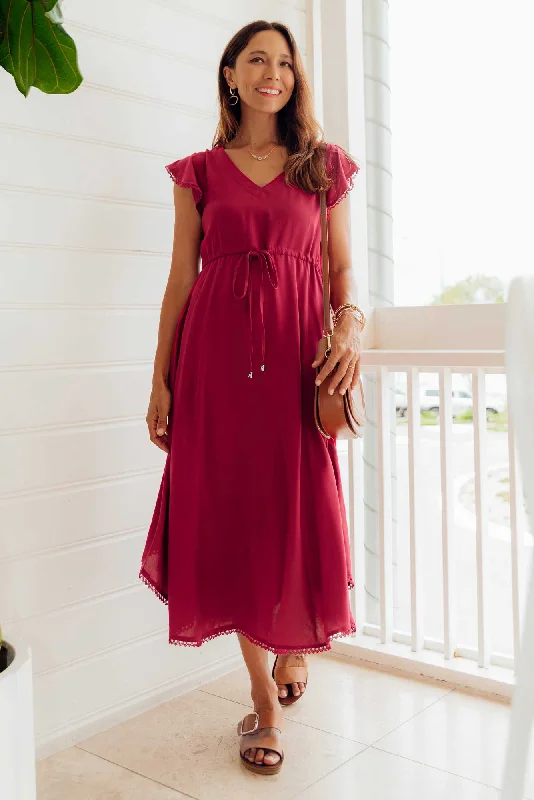 Midi dresses with belted waists to accentuate the figure Libby Berry Midi Dress