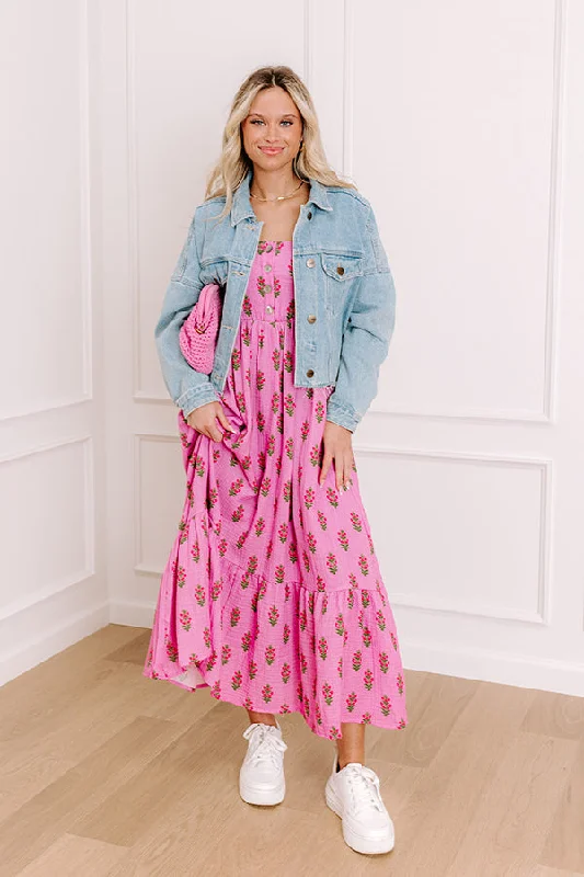 Midi dresses with V - necklines for a flattering and elongating effect Vacay Mindset Floral Midi Dress Midi dresses with V - necklines for a flattering and elongating effect Vacay Mindset Floral Midi Dress