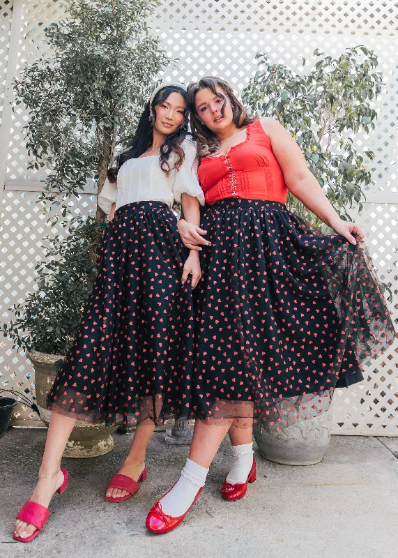 Midi dresses with bow accents for a sweet and charming look Amour Skirt