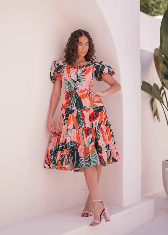 Midi dresses with animal prints for a bold and confident appearance Catalina Dress