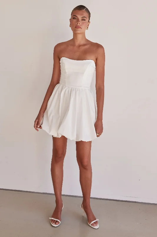 Mini dresses with mesh panels for a sexy and trendy look Niamh Mini Dress (White)