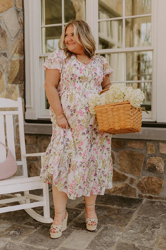 Midi dresses with lace - up fronts for a unique and adjustable style Wisteria Lane Floral Midi Dress Curves Midi dresses with lace - up fronts for a unique and adjustable style Wisteria Lane Floral Midi Dress Curves