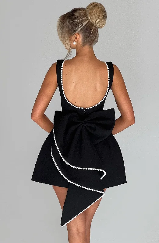 Mini dresses with cut - out details for a trendy look Carrie Mini Dress - Black