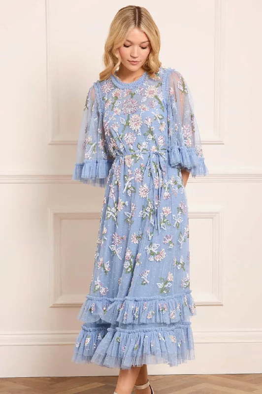 A - line midi dresses with floral prints for spring brunches Sequin Dandelion Gloss Ballerina Dress A - line midi dresses with floral prints for spring brunches Sequin Dandelion Gloss Ballerina Dress