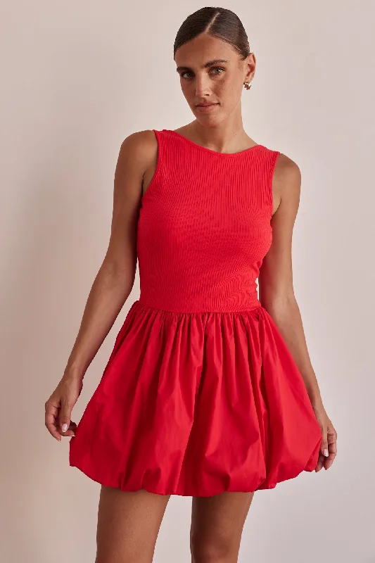 Mini dresses with one - shoulder designs Rosamund Mini Dress (Red)