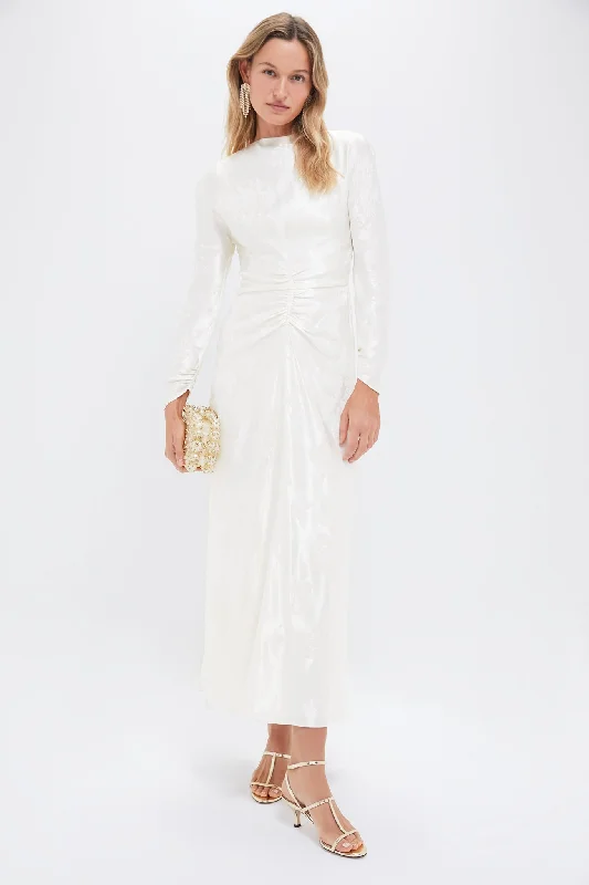 Midi dresses with ribbed textures for a unique and tactile appearance Pearl Marta Dress Midi dresses with ribbed textures for a unique and tactile appearance Pearl Marta Dress