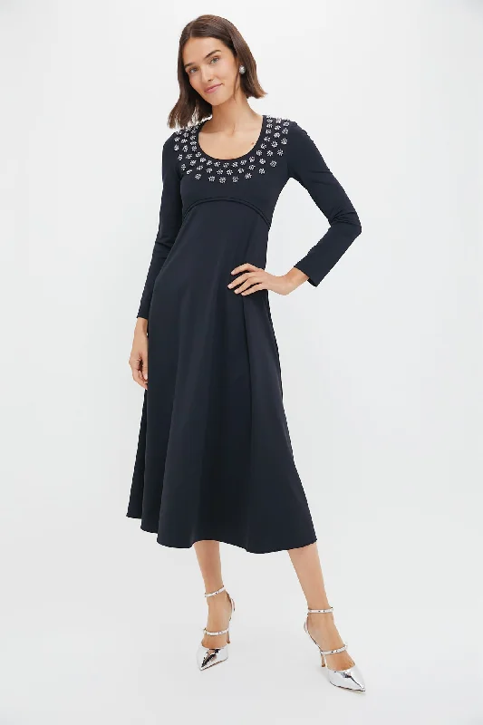 Midi dresses with ruched bodices for a feminine and fitted feel Black Caryl Beaded Dress Midi dresses with ruched bodices for a feminine and fitted feel Black Caryl Beaded Dress