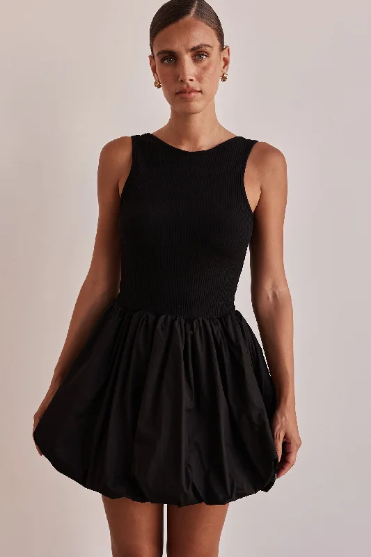 Polyester mini dresses for easy care Rosamund Mini Dress (Black)