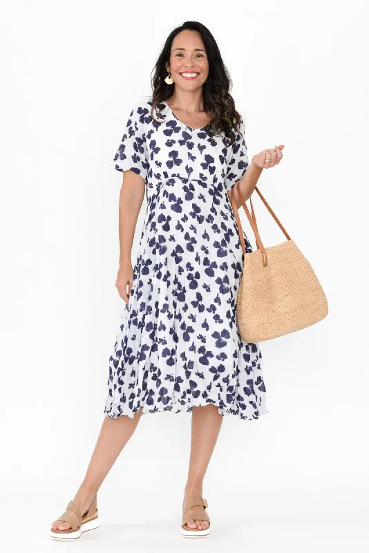 Midi dresses with embroidered accents for a unique and detailed design Wilton Navy Fiesta Cotton Pocket Dress Midi dresses with embroidered accents for a unique and detailed design Wilton Navy Fiesta Cotton Pocket Dress
