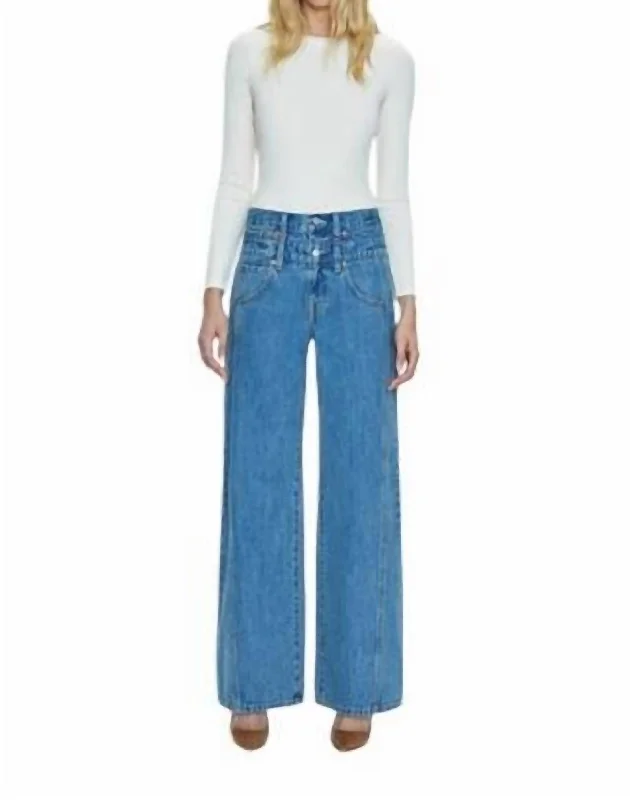 Embellished women jeans with studs or rhinestones for a glamorous touchCaleb High Rise Relaxed Stacked Waist Jeans In Venue Embellished women jeans with studs or rhinestones for a glamorous touchCaleb High Rise Relaxed Stacked Waist Jeans In Venue