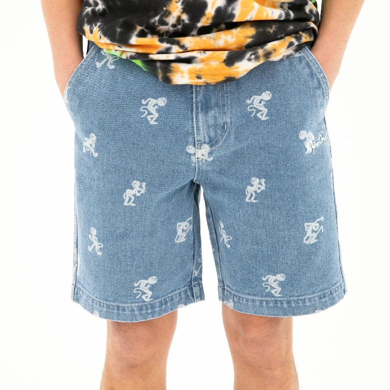 High - Waisted Plus Size Women's Denim Shorts with Distressed Details for a Trendy LookDance Party Denim Shorts (Medium Wash) High - Waisted Plus Size Women's Denim Shorts with Distressed Details for a Trendy LookDance Party Denim Shorts (Medium Wash)