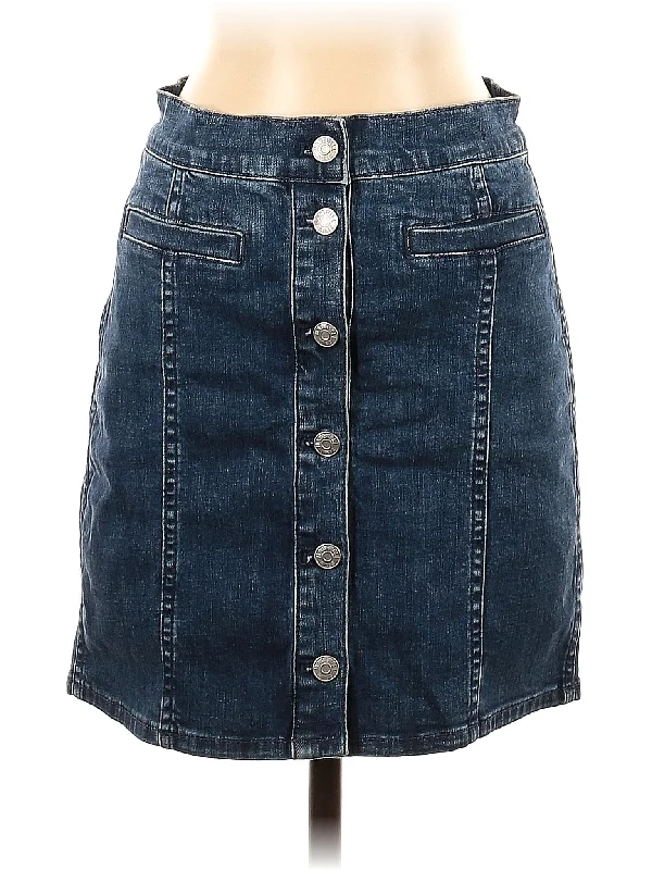 Denim skirts with fringe for a Western lookDenim Skirt
