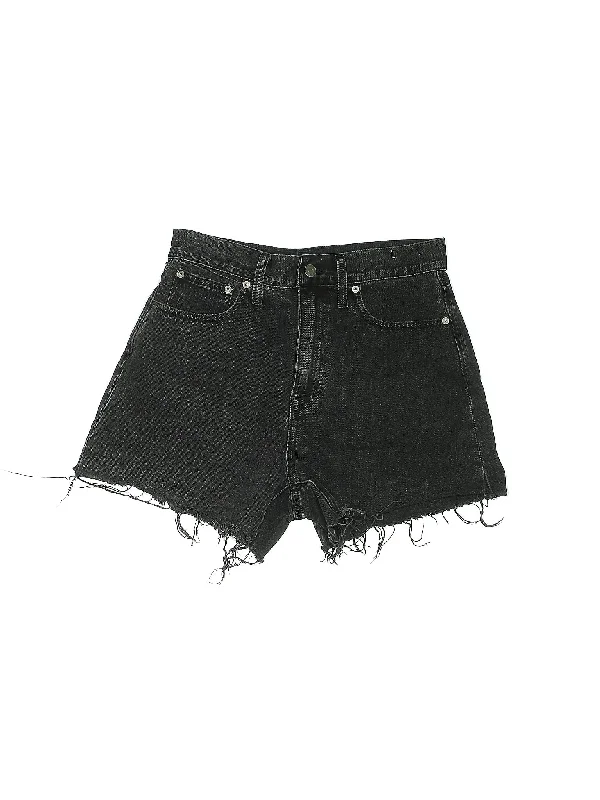 Women's High - Rise Paperbag Waist Shorts in Khaki for a Stylish and Comfortable LookHigh-Rise Denim Shorts