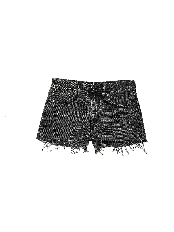 Women's Printed Animal Print Shorts in Brown and Black for a Bold and Fashion - Forward AppearanceHigh-Rise Denim Shorts in Dark Wash