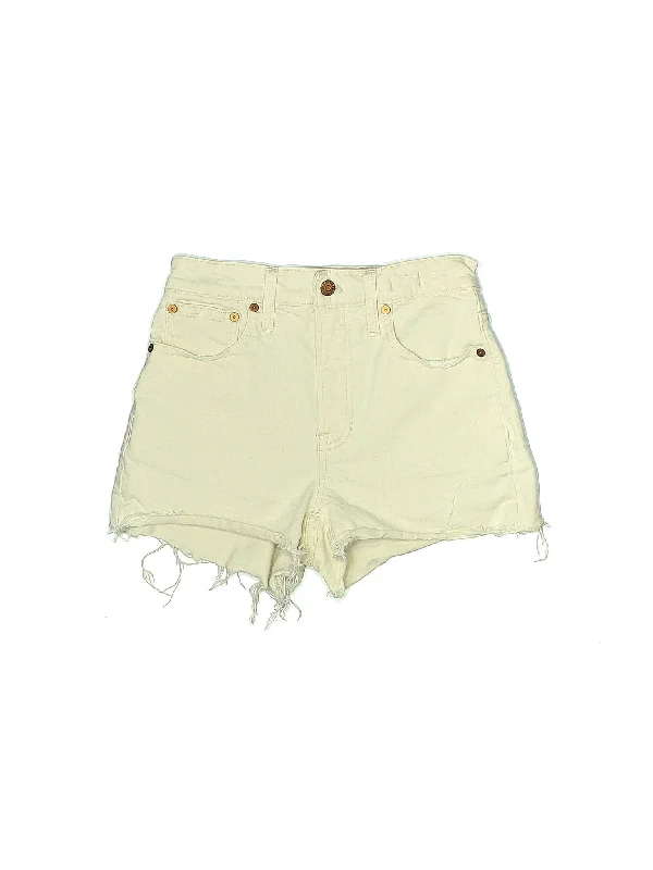 Women's Lace - Trimmed Shorts in White for a Romantic and Elegant OutfitHigh-Rise Denim Shorts in Light Wash