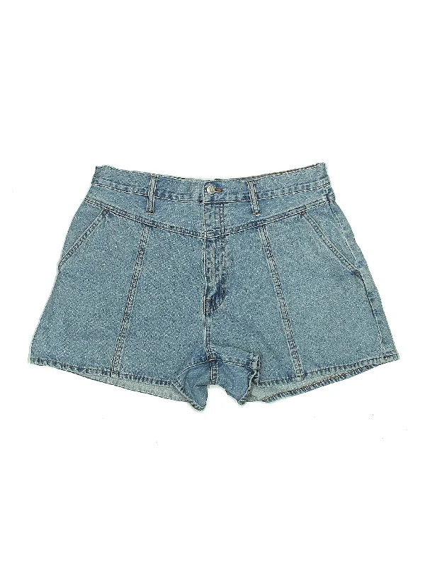 Women's High - Rise Paperbag Waist Shorts in Khaki for a Stylish and Comfortable LookHigh-Rise Denim Shorts in Medium Wash