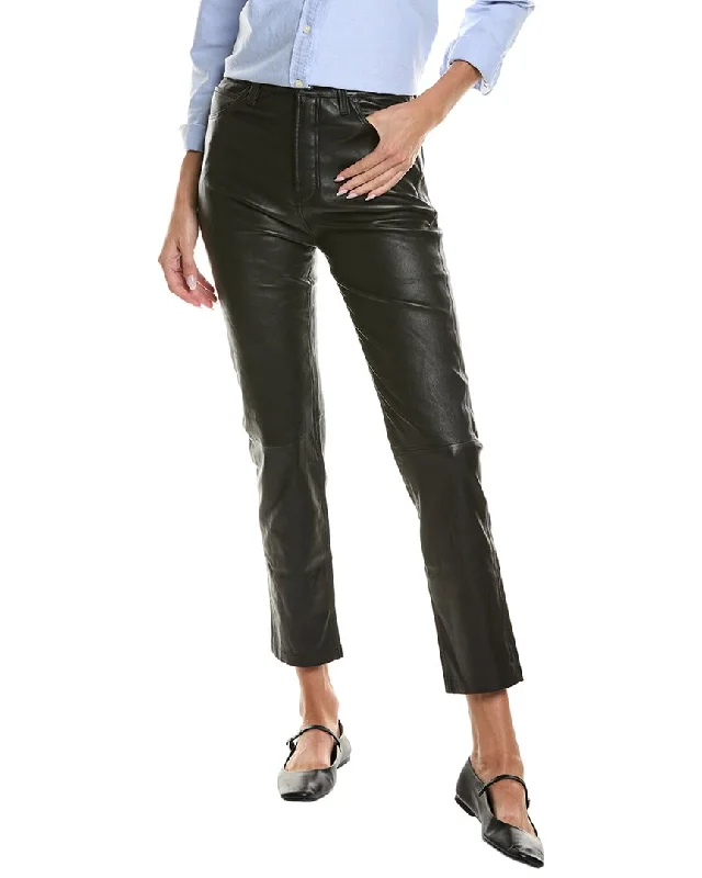 Straight - leg women jeans with a classic and timeless appealHUDSON Jeans Harlow Black Ultra High-Rise Leather Cigarette Jean Straight - leg women jeans with a classic and timeless appealHUDSON Jeans Harlow Black Ultra High-Rise Leather Cigarette Jean