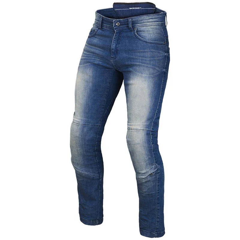 High - rise flare women jeans for a 70s - inspired lookMACNA JEANS STONE MOTORCYCLE