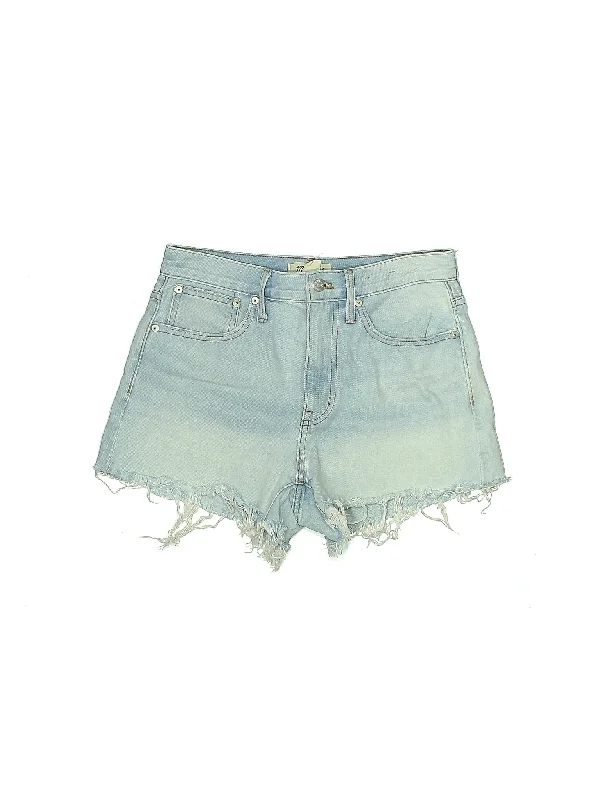 Women's Printed Floral Linen Shorts in Pastel Colors for a Summer Beach OutfitMid-Rise Denim Shorts in Light Wash