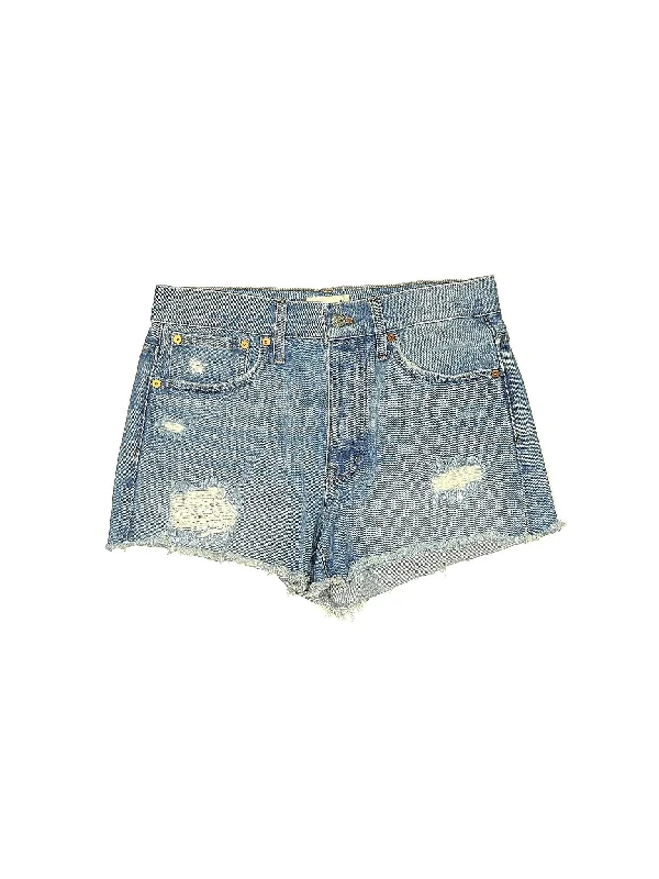 Women's Printed Animal Print Shorts in Brown and Black for a Bold and Fashion - Forward AppearanceMid-Rise Denim Shorts in Medium Wash