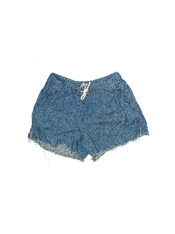 Plus Size Women's Elastic Waistband Linen Shorts in Navy Blue for a Comfortable Everyday OptionMid-Rise Denim Shorts in Medium Wash Plus Size Women's Elastic Waistband Linen Shorts in Navy Blue for a Comfortable Everyday OptionMid-Rise Denim Shorts in Medium Wash