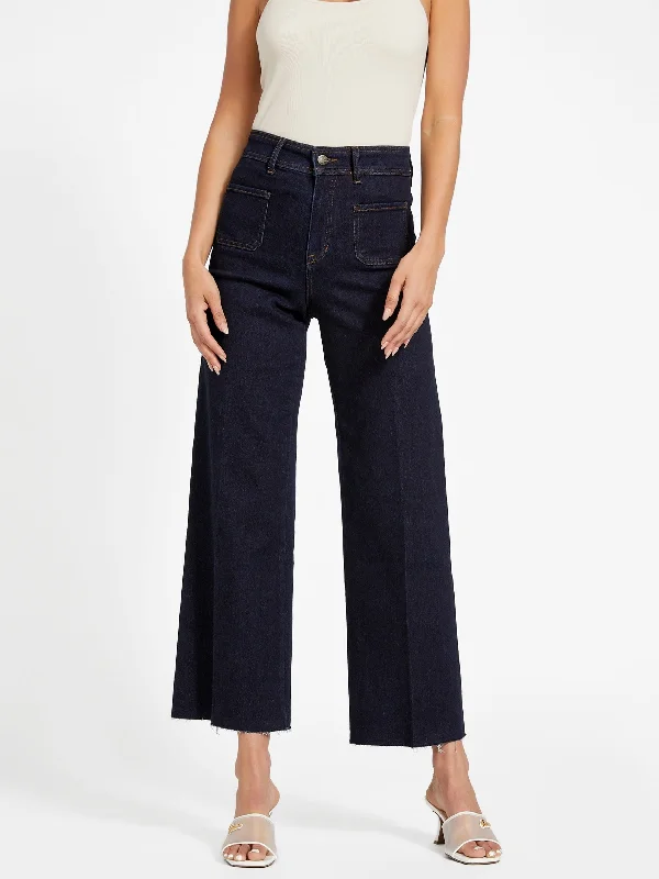 Jeggings women jeans combining the comfort of leggings and style of jeansSandrina High-Rise Wide-Leg Jeans