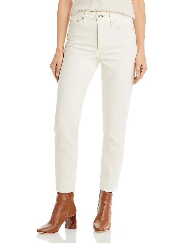 Mom jeans for a nostalgic and casual lookWomens High Rise Ankle Cigarette Jeans