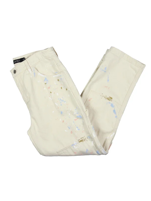 Straight - leg women jeans with a classic and timeless appealWomens High Rise Splatter Straight Leg Jeans Straight - leg women jeans with a classic and timeless appealWomens High Rise Splatter Straight Leg Jeans