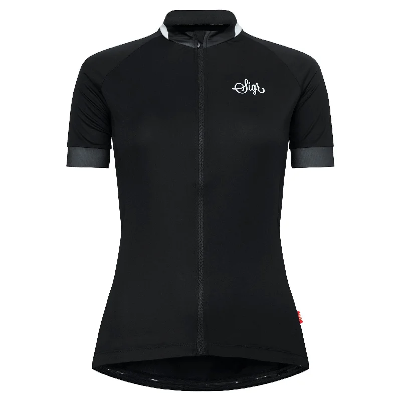 Full - length women's jersey for extra coverageSvart Grus Women's Black Cycling Jersey