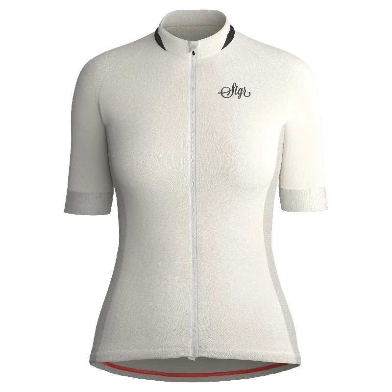 Floral - printed women's jersey for a stylish lookHägg Women's White Cycling Jersey