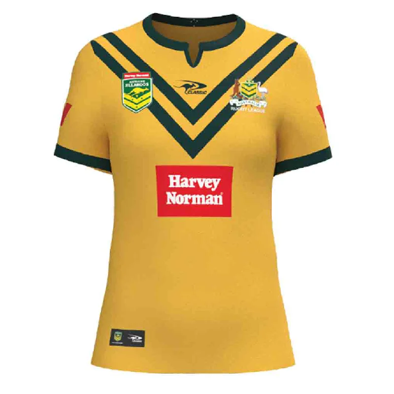 Women's jersey with a zip - up front for easy on - offJillaroos 2023 Home Jersey Ladies Women's jersey with a zip - up front for easy on - offJillaroos 2023 Home Jersey Ladies