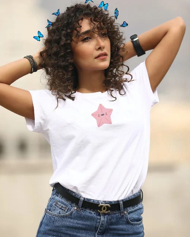 Women's jersey with side slits for added mobilityLazy Homie Printed White Women's T-Shirt