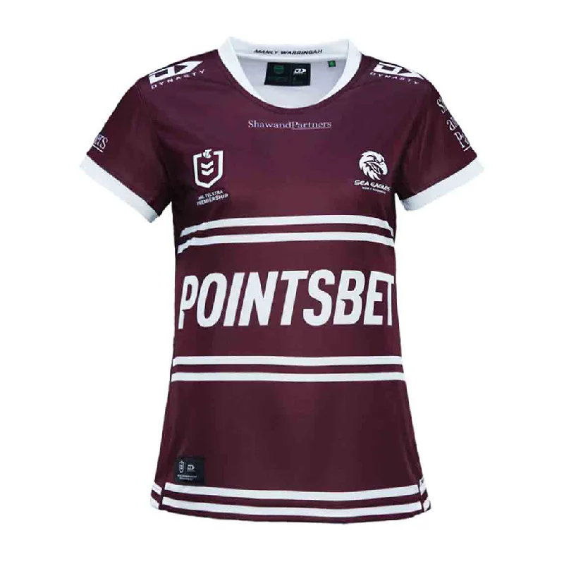 Red women's jersey for a bold statementManly Sea Eagles 2024 Home Jersey Ladies