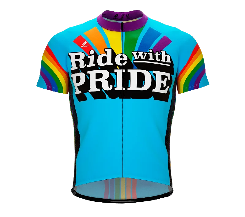 Women's jersey with a reflective strip for visibilityRide with Pride | Short Sleeve Cycling Jersey for Men and Women Women's jersey with a reflective strip for visibilityRide with Pride | Short Sleeve Cycling Jersey for Men and Women