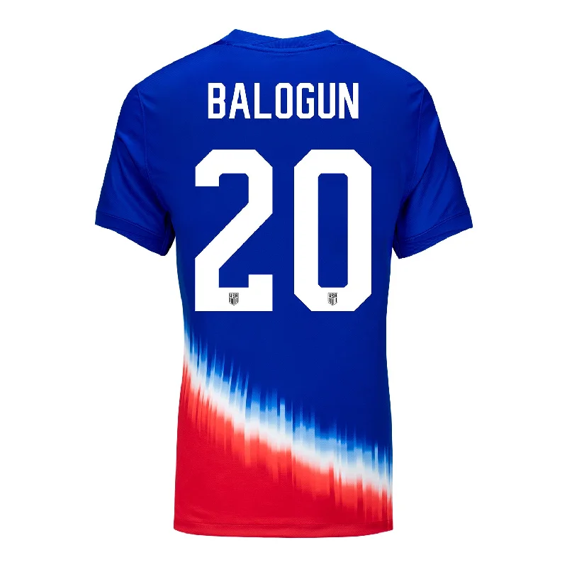 Pink women's jersey for a feminine vibeWomen's Nike USMNT 2024 American Icon Away Balogun 20 Stadium Jersey