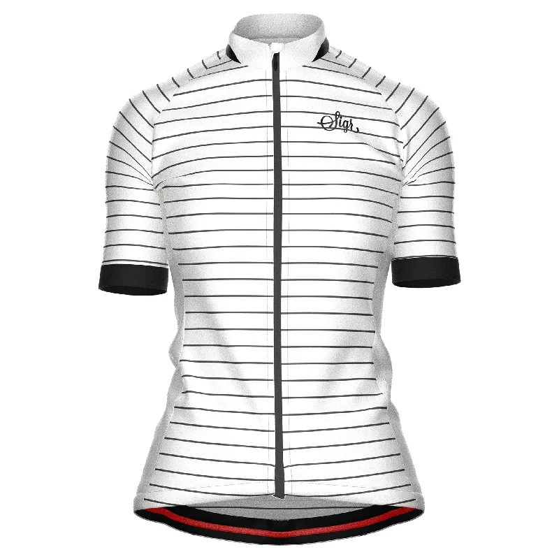 Women's jersey with a logo of a sports brandWhite Horizon Women's Cycling Jersey for Women