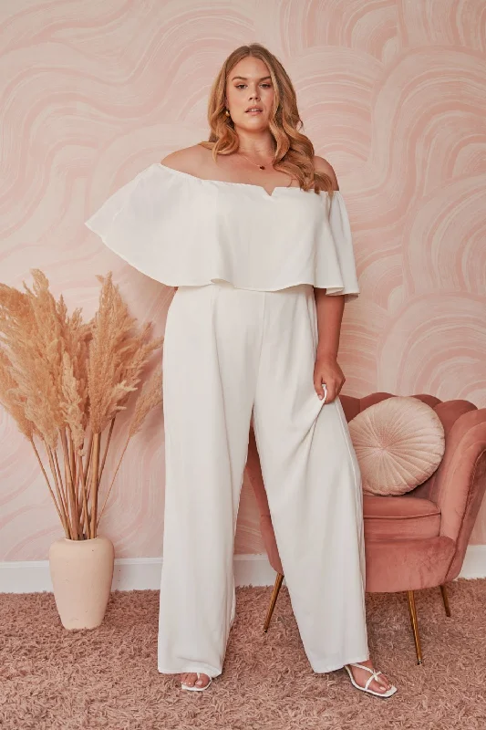 Women jumpsuits with ribbed textures for a unique and textured appearanceBailamos Off The Shoulder Romper Curve Women jumpsuits with ribbed textures for a unique and textured appearanceBailamos Off The Shoulder Romper Curve