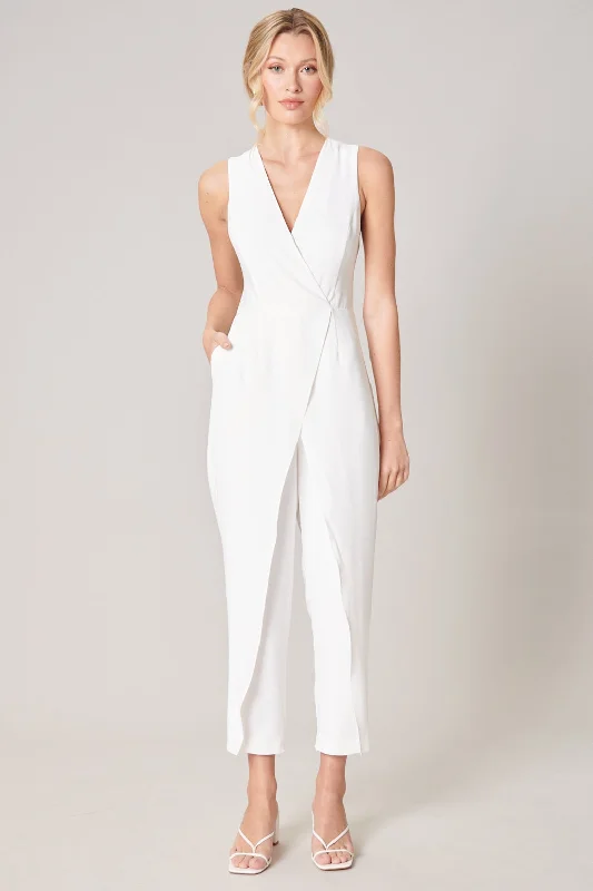 Women jumpsuits with geometric prints for a modern and contemporary aestheticCity Slicker Tulip Front Jumpsuit