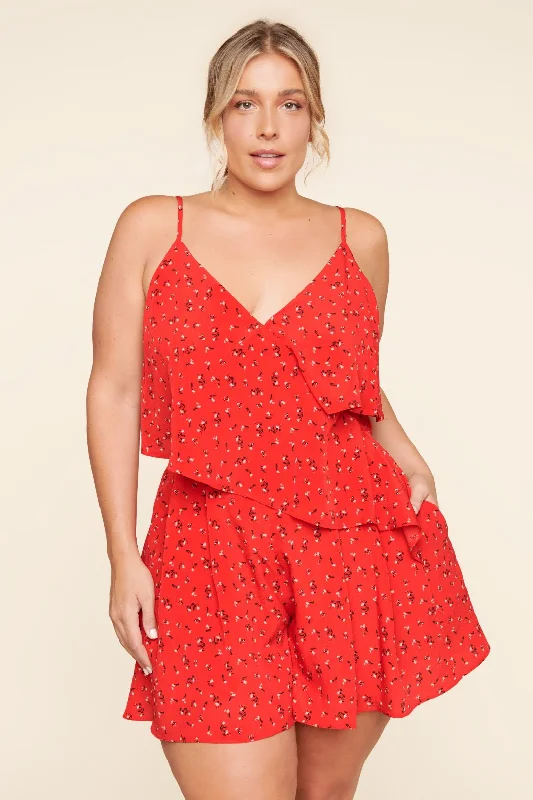 Denim women jumpsuits with ripped details for a casual - edgy lookEncantar Cece Floral Print Ruffle Romper Curve Denim women jumpsuits with ripped details for a casual - edgy lookEncantar Cece Floral Print Ruffle Romper Curve
