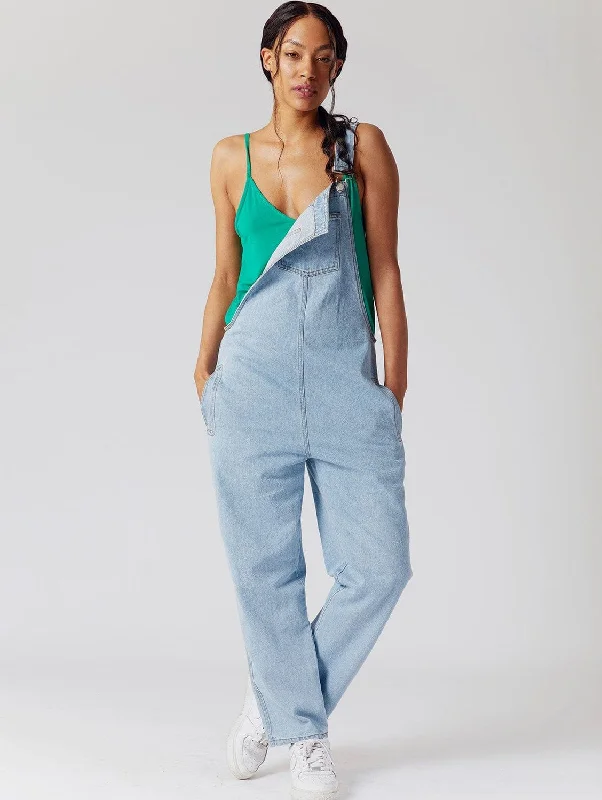 Women jumpsuits with abstract prints for an artistic and unique outfitJoy Organic Cotton Denim Dungarees | Light Blue Women jumpsuits with abstract prints for an artistic and unique outfitJoy Organic Cotton Denim Dungarees | Light Blue