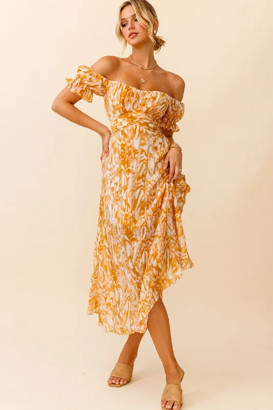 Sheath Women Dress with a Tailored Fit for a Professional LookLinka Off-Shoulder Tie Back Midi Dress Printed Orange Sheath Women Dress with a Tailored Fit for a Professional LookLinka Off-Shoulder Tie Back Midi Dress Printed Orange