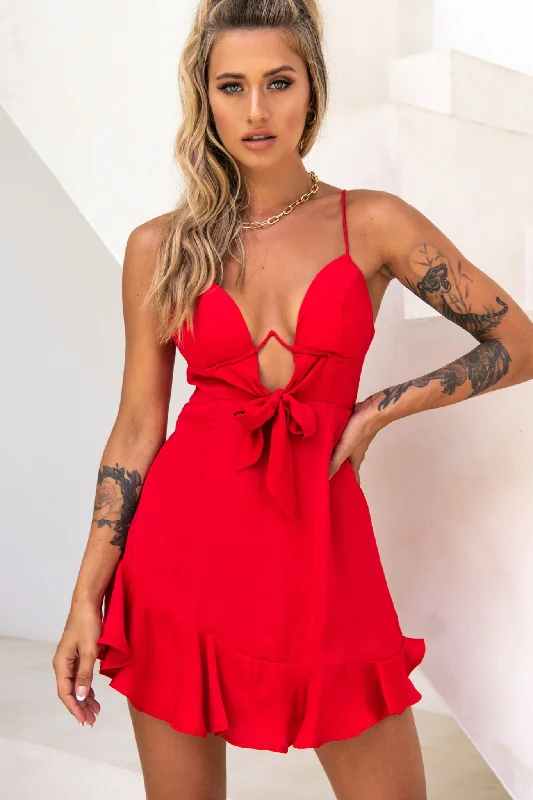 Backless Women Dress for a Sexy and Alluring Look at Evening EventsMilly Underwire Bow Bodice Dress Red Backless Women Dress for a Sexy and Alluring Look at Evening EventsMilly Underwire Bow Bodice Dress Red