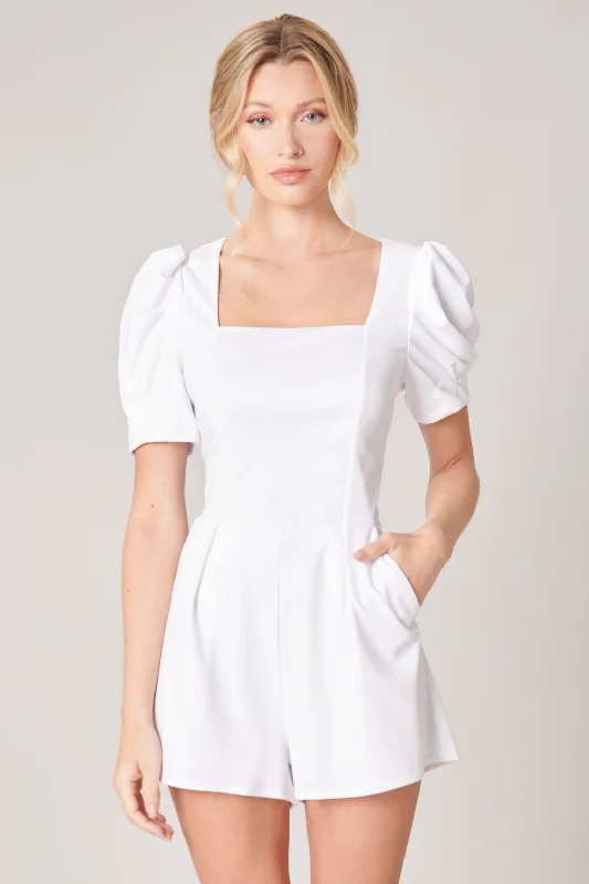 Women jumpsuits with a halter neck for a stylish and flattering choiceOf the Essence Back Cutout White Romper Women jumpsuits with a halter neck for a stylish and flattering choiceOf the Essence Back Cutout White Romper