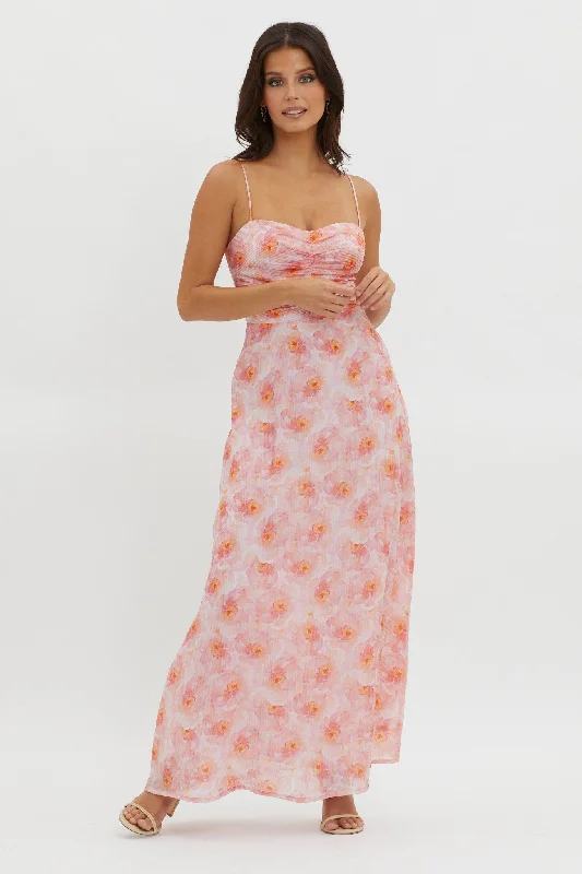 Sheath Women Dress with a Tailored Fit for a Professional LookOur Song Ruched Bodice Maxi Dress Orange Sheath Women Dress with a Tailored Fit for a Professional LookOur Song Ruched Bodice Maxi Dress Orange