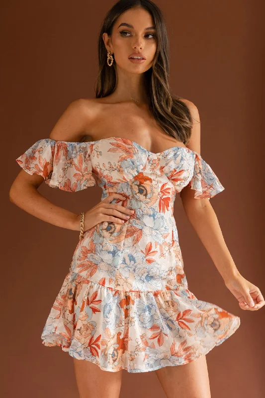 Shift Women Dress with a Simple and Classic Design for Everyday WearPark Avenue Flutter Sleeve Mini Dress Floral Peach Shift Women Dress with a Simple and Classic Design for Everyday WearPark Avenue Flutter Sleeve Mini Dress Floral Peach