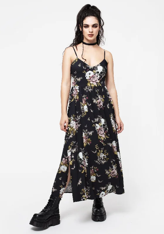 Ball Gown Women Dress with a Full Skirt for a Princess - like LookRevival Floral Cami Midaxi Dress